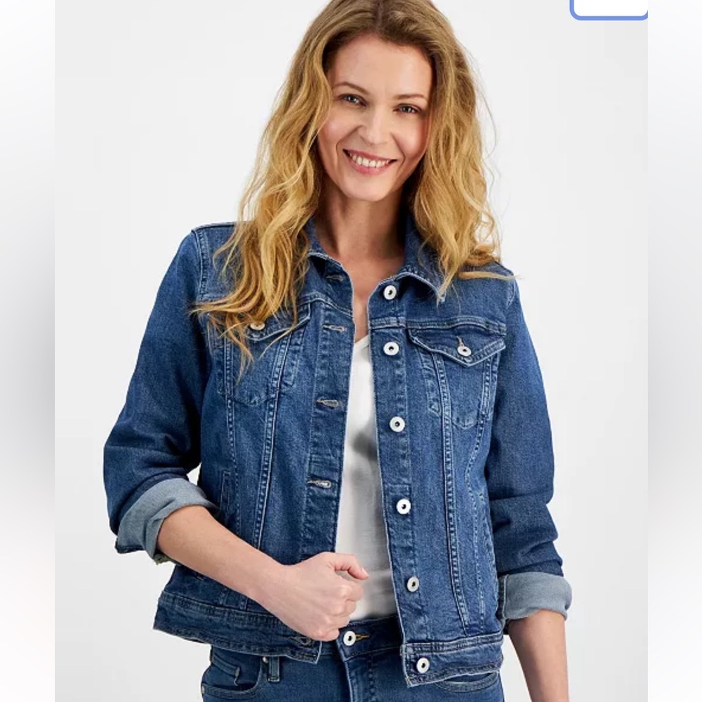 🦋 Macy’s Style & Co. Blue Jean Jacket Medium